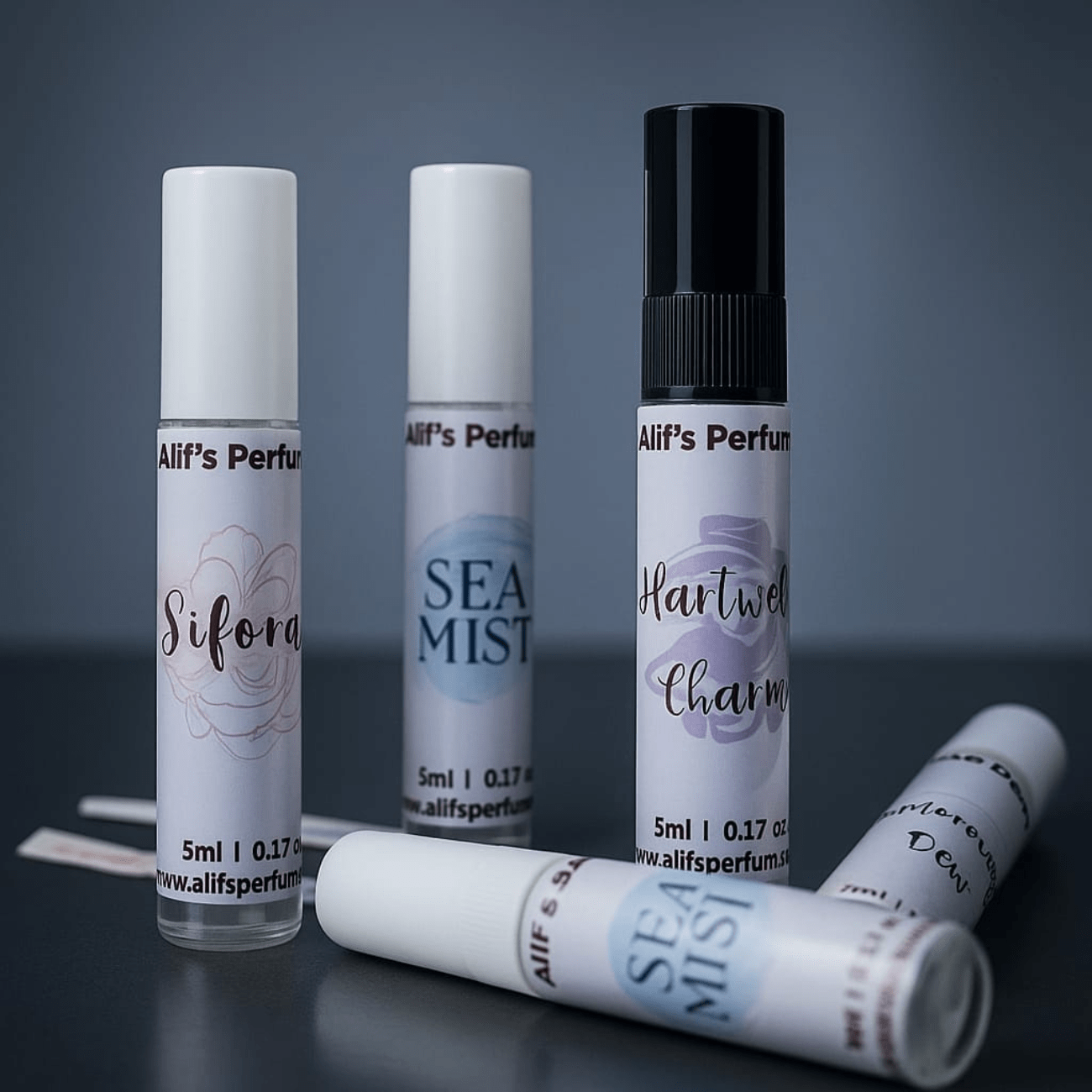 Alif’s Perfume tester set with 5 mini bottles